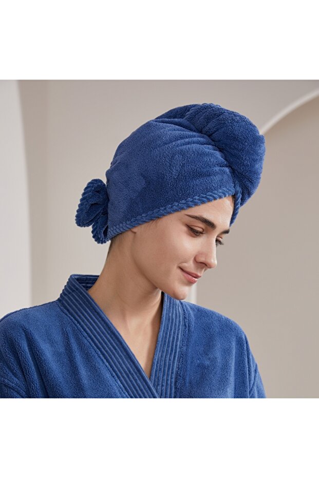 غطاء شعر مودرن ازرق ريفي مقاس صغير(25*68سم)