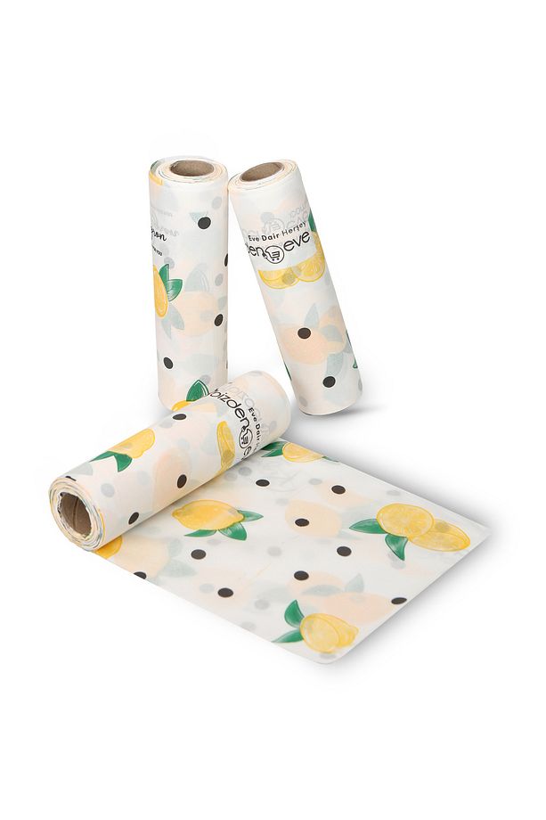 Tek Kullanımlık Pratik Masa Aktivite Kullan At Piknik Örtüsü 100x120 Bebek Masası Örtüsü Lİmon Desen - 4