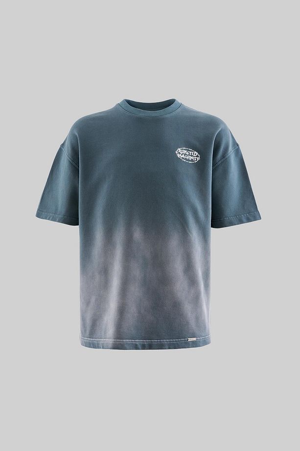 Erkek Effected And Logo Printed Washed Oversize Ghost Tişört - 3