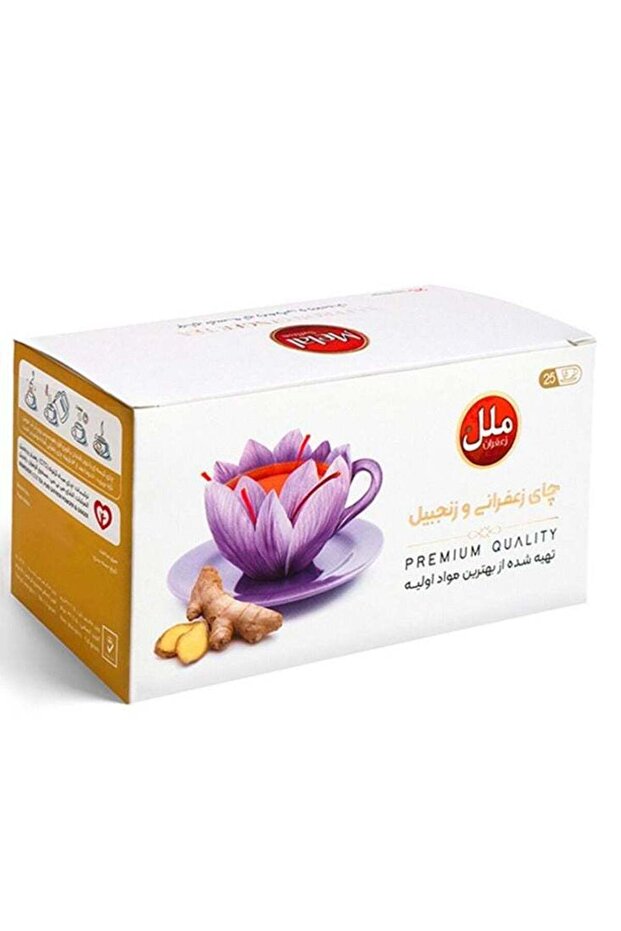 Melal Premium Saffron Tea with Ginger, 25 tea bags