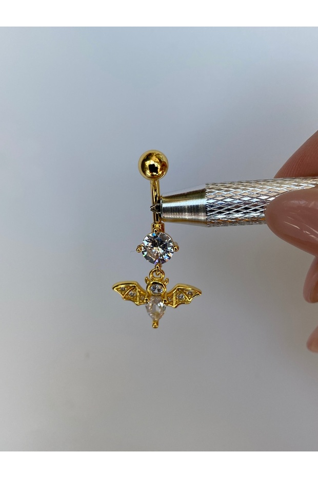 Çelik Göbek Piercing Yarasa Model - 5