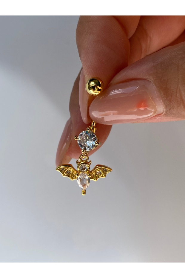 Çelik Göbek Piercing Yarasa Model - 7