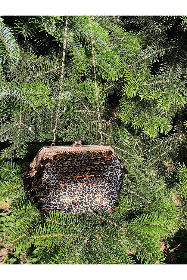 Pullu Leopar Çanta - 2