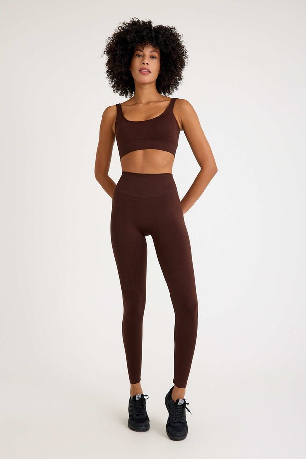 Women's Seamless Recovery Sports Suit – High Waist Push-Up Leggings + Bra | Bitter Coffee
