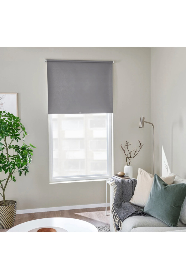 FÖNSTERBLAD gri stor perde 100x155 cm - 7