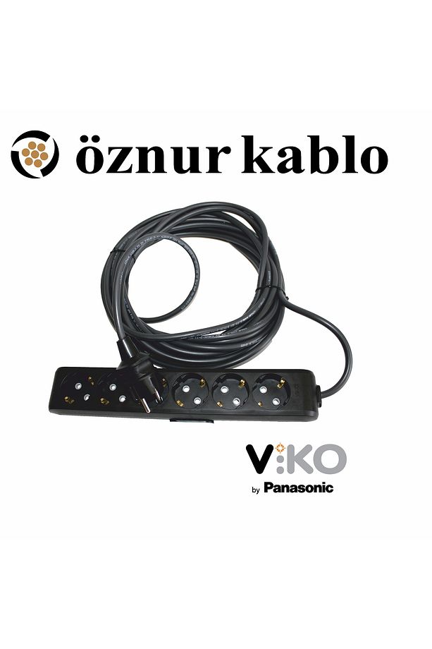 6LI SİYAH 10 METRE 3*1.5 TTR ÖZNUR BAKIR KABLOLU - 1