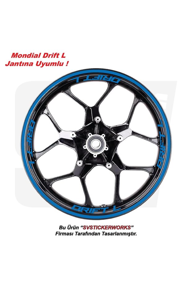 Mondial Drifit L 125 Motorcycle Rim Strip Set of 32 Sticker Model