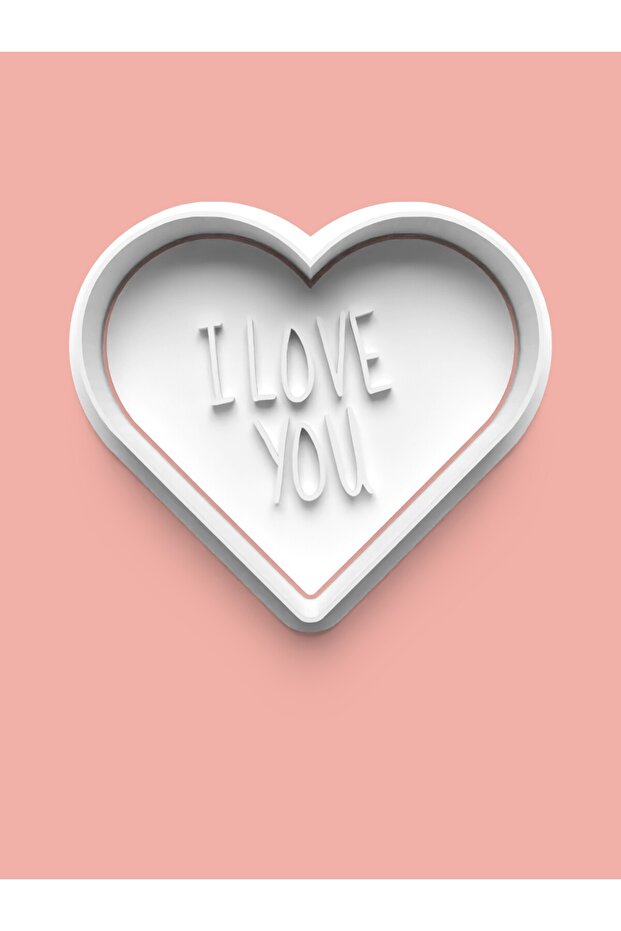 I Love You Written Heart Cookie Mold and Sugar Dough Mold