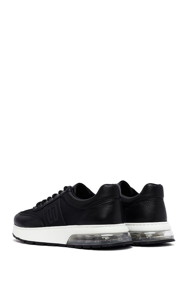 Zero Erkek Siyah Bağcıklı Kalın Tabanlı Deri Sneaker 25SFD694514 - 5
