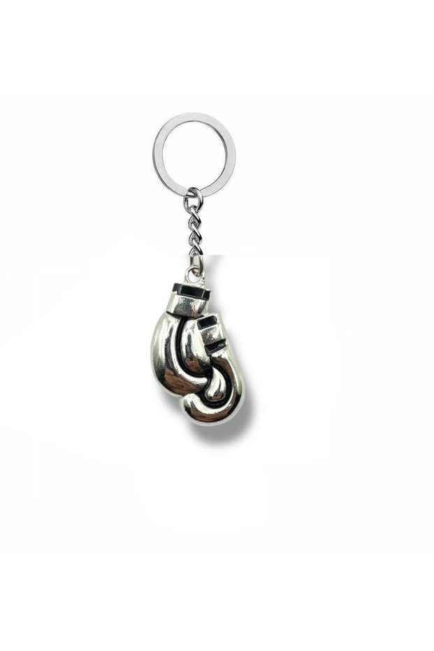 Double Blow – Unisex Metal Keychain with Figure of 2 Boxing Gloves