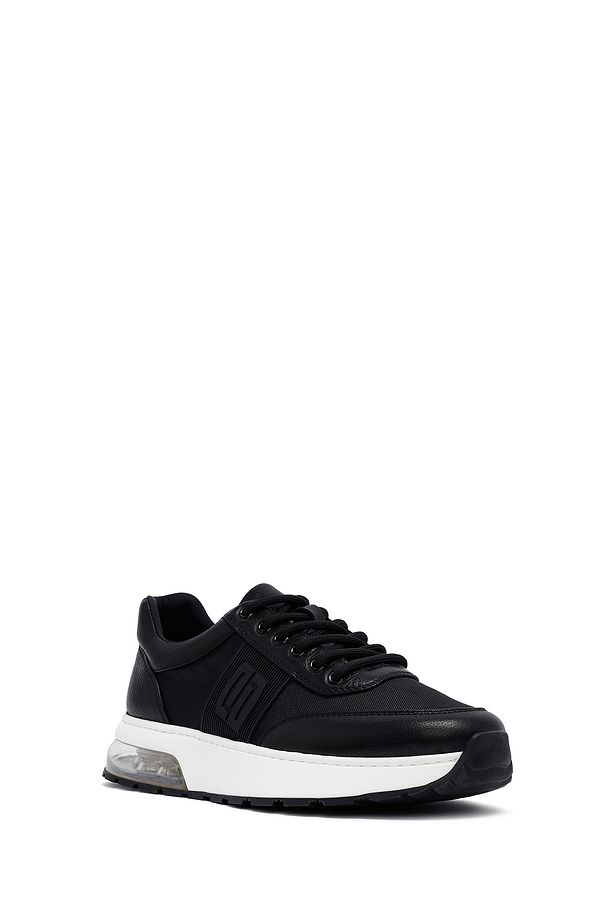 Zero Erkek Siyah Bağcıklı Kalın Tabanlı Deri Sneaker 25SFD694514 - 6