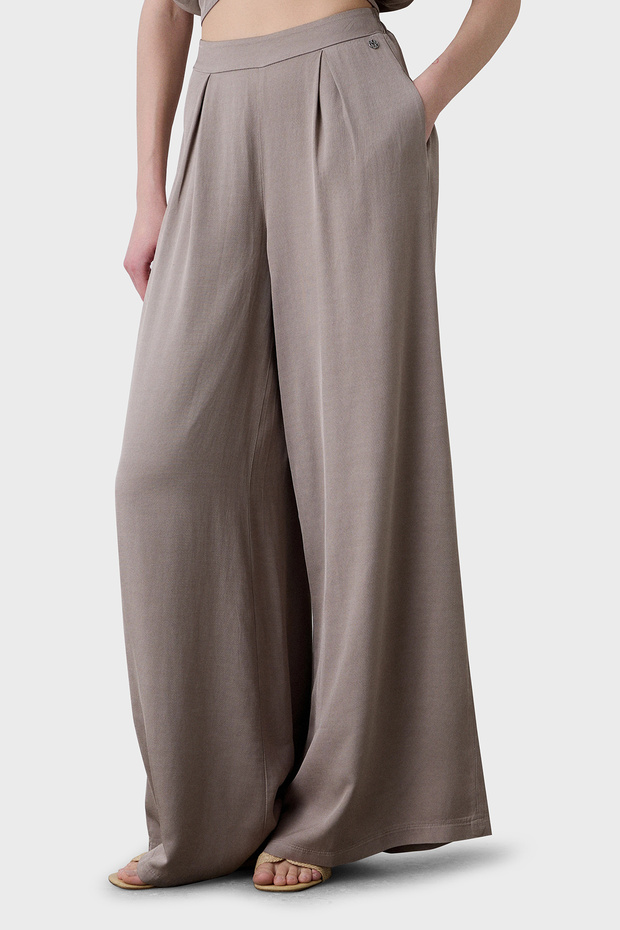 Wide Leg High Waist Wide Leg Pleated Trousers Pants 053