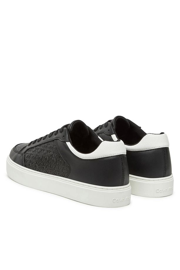 Erkek CK Monogram Logolu Düz Rahat Taban Düşük Bilekli Siyah Sneaker HM0HM01899-0GM - 3