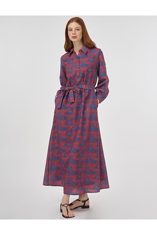 Rochie maxi cu model Indigo - 1