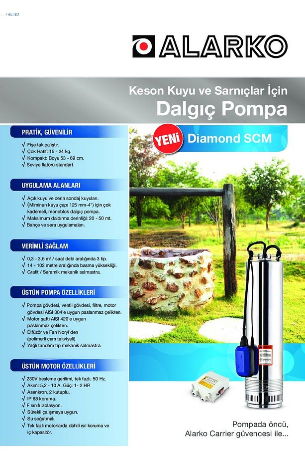 1,5 Hp 11/4'' Çıkışlı Keson Kuyu Ve Sarnıç Pompası 220v - 1