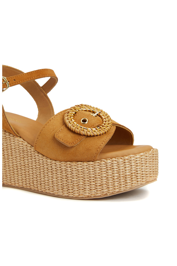 Taba Kadın Süet Sandalet - 6