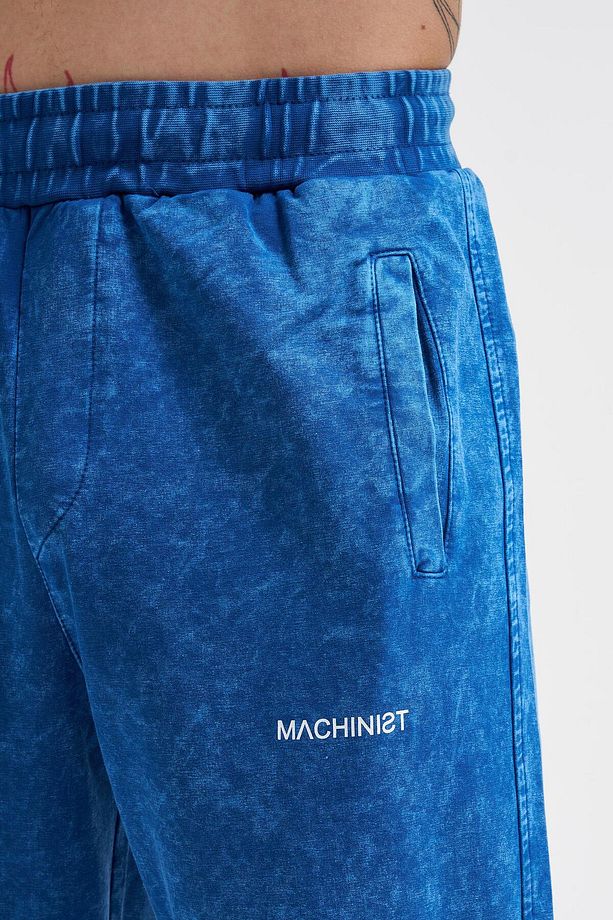 Erkek Luxury Basic Yıkamalı Jogger Eşofman Altı Indıgo Spotted - 4