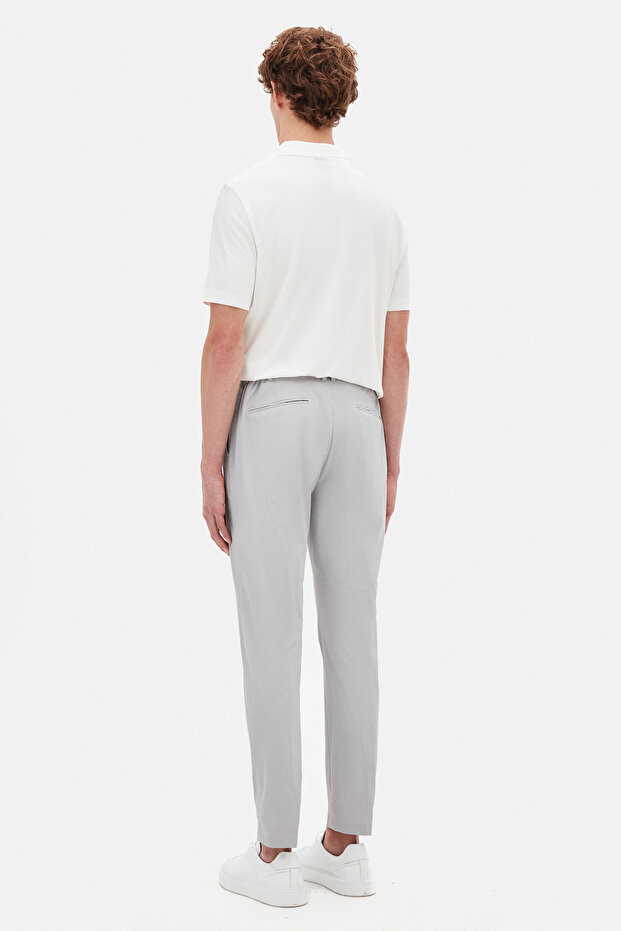 Relaxed Fit Taş Düz Chino Pantolon - 3