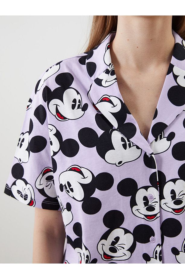 summer collection Mickey Mouse Baskılı Kadın Şortlu Pijama Takımı city - 3