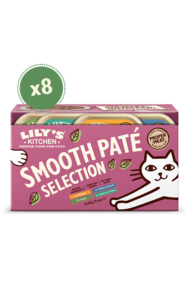 Lilys Kitchen Pat� Selection Multipack Wet Cat Food - 85g