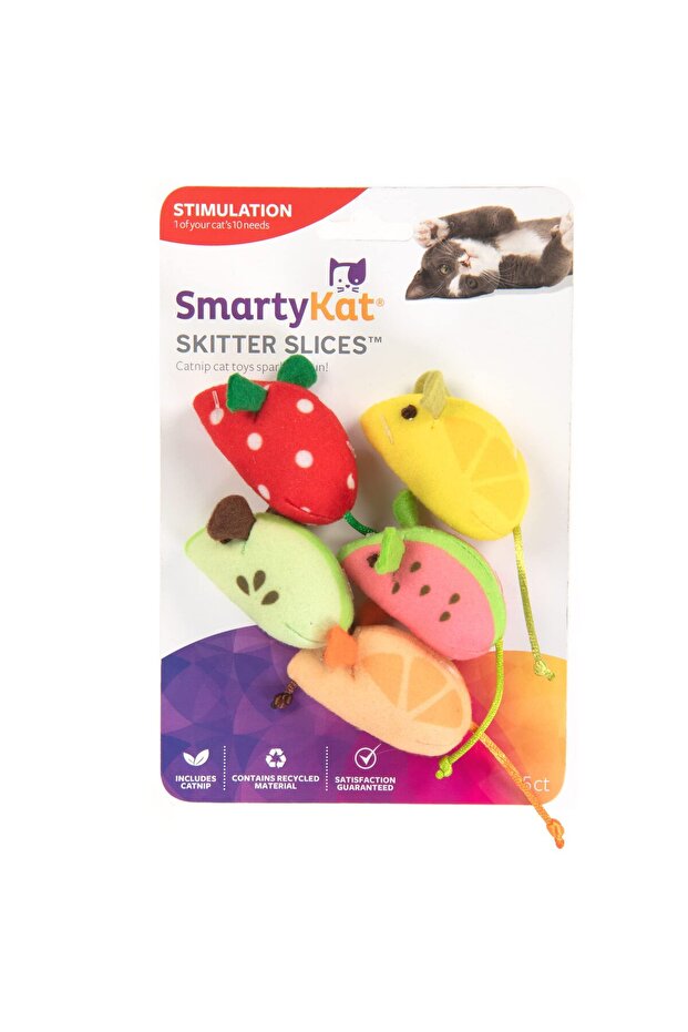 Skitter Slices Catnip Cat Toy Pack Of 6