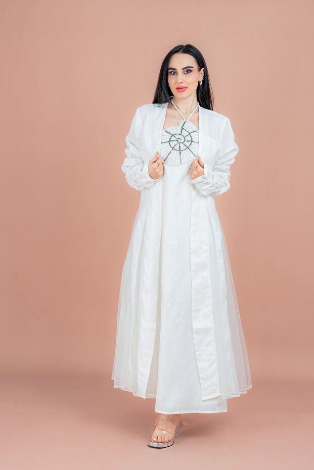 طقم ملابس محتشمة فريد من قطعتين - 1