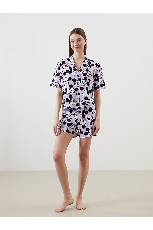 summer collection Mickey Mouse Baskılı Kadın Şortlu Pijama Takımı city - 2