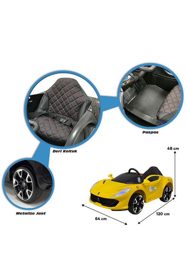 Favori Gt 12 Volt Akülü Araba Sarı - 4