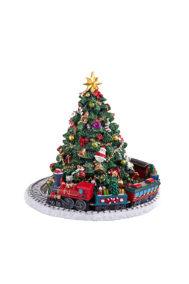 Musical Christmas Tree with Train