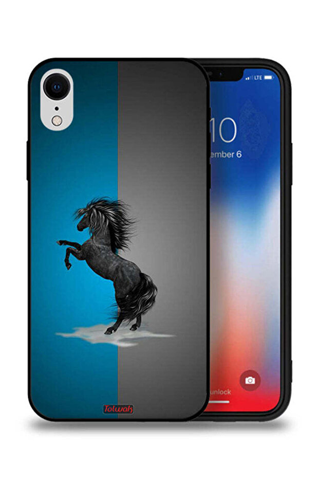 جراب حماية لجهاز Apple iPhone XR بتصميم فن الحصان