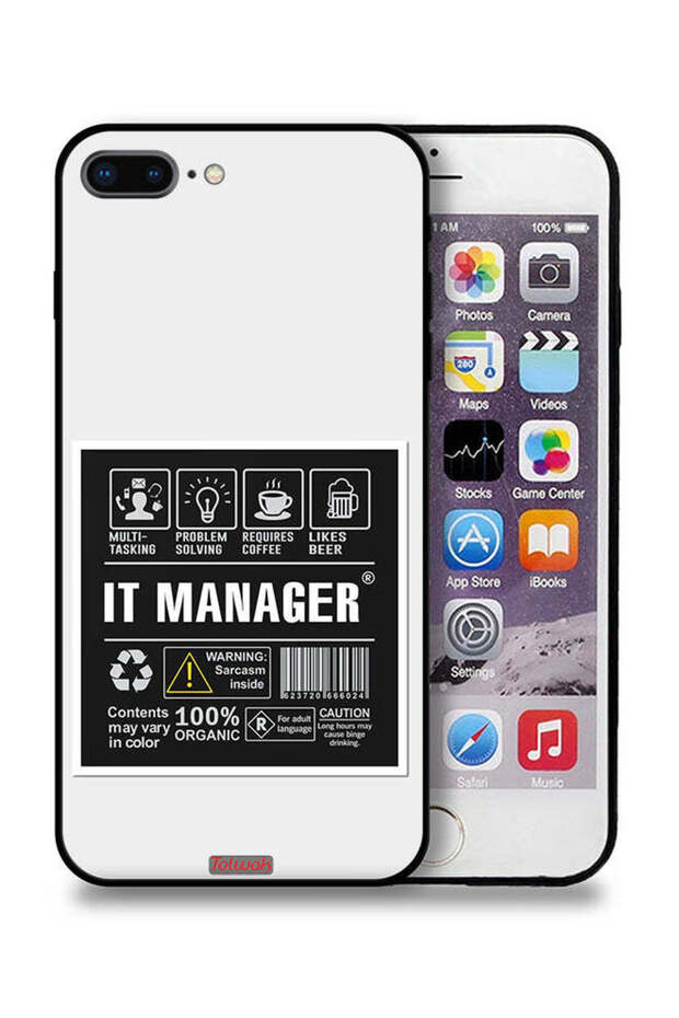 جراب حماية لجهاز Apple iPhone 8 Plus - ملصق مدير تكنولوجيا المعلومات