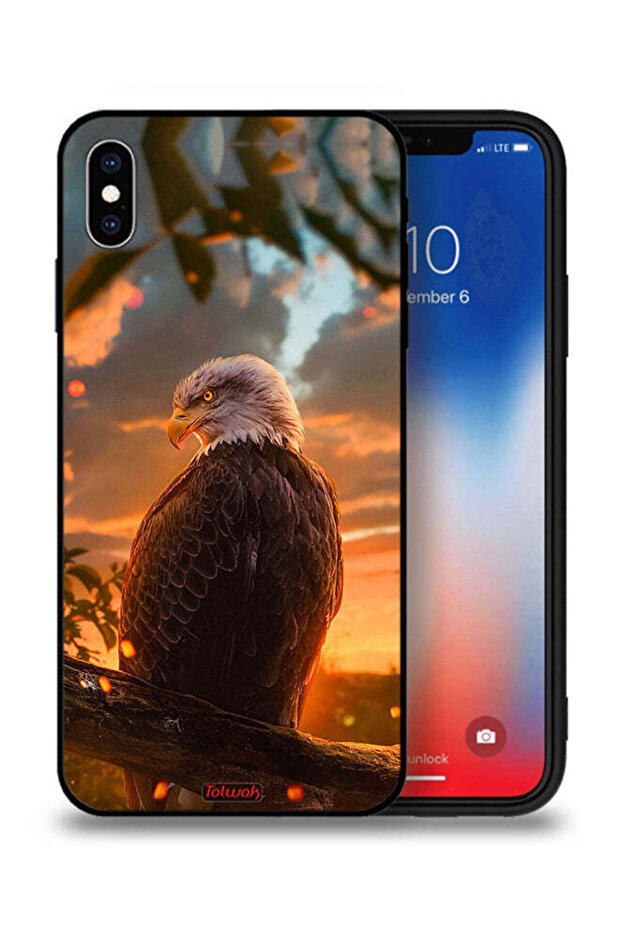 غطاء حماية لجهاز Apple iPhone XS بتصميم النسر - 1