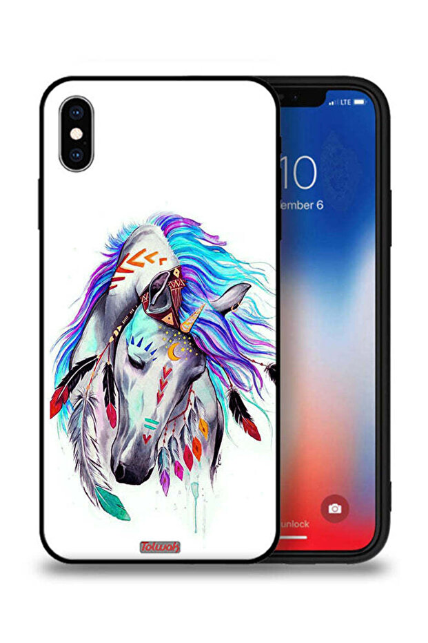 غطاء حماية لجهاز Apple iPhone XS Max بتصميم حصان
