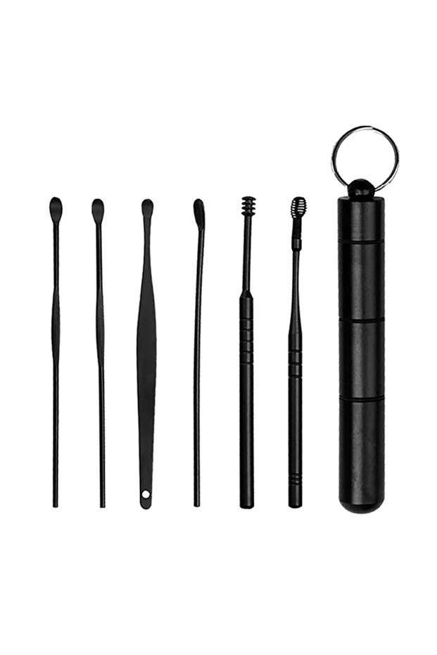 Ear Cleaning Set 6 Pieces Stainless Steel Spiral Safe Hygienic