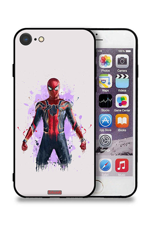 جراب حماية لجهاز Apple iPhone 8 بتصميم العنكبوت الحديدي