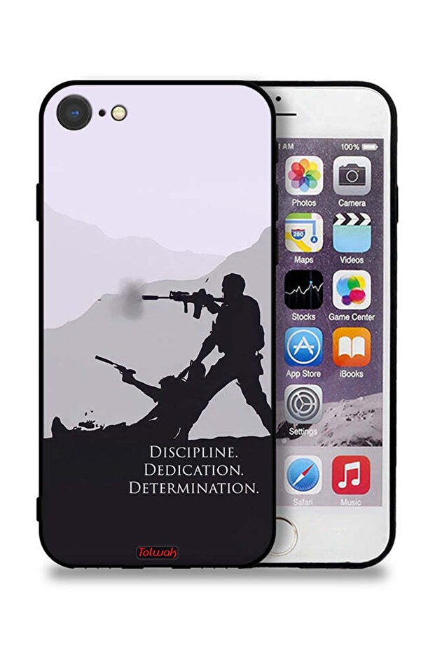 جراب حماية لجهاز Apple iPhone 8 - الانضباط والتفاني والتصميم