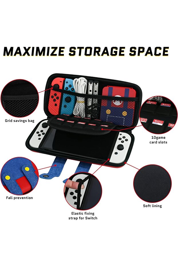 Console Organizer, Switch and Switch OLED Carrying Case, Hard Portable Travel Case - 3