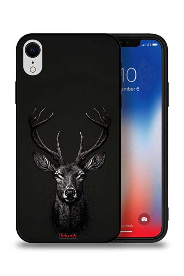 جراب حماية لجهاز Apple iPhone XR برسومات غزال رقمية