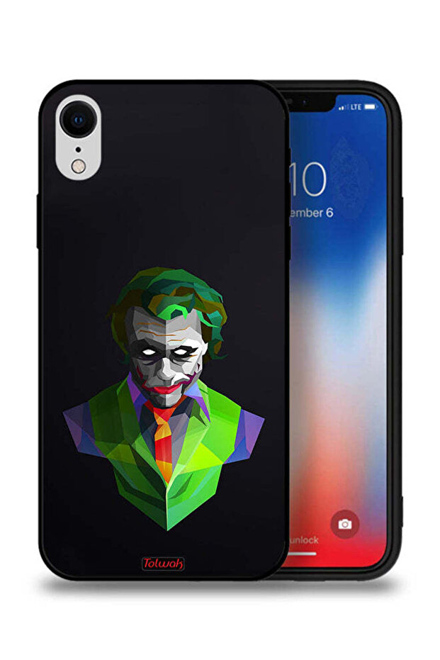 جراب حماية لجهاز Apple iPhone XR بتصميم فن تجريدي للجوكر - 1