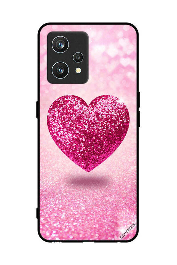 غطاء حماية لهاتف Realme 9 Pro Plus بتصميم قلب لامع