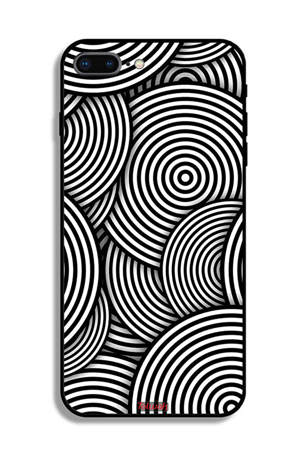 غطاء حماية لجهاز Apple iPhone 8 Plus بنمط دوائر وهمية - 2