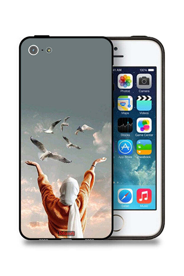 جراب حماية لجهاز Apple iPhone 5/5s/SE بطبعة طيور تحلق