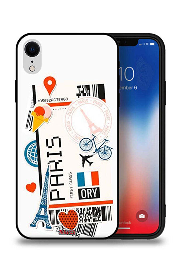 غطاء حماية لجهاز Apple iPhone XR - ملصق باريس