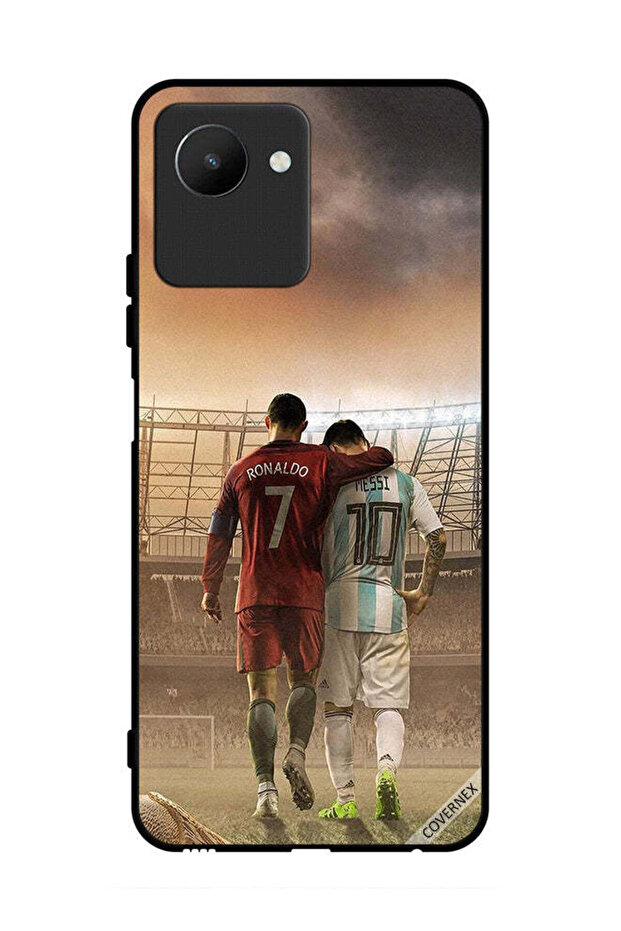 غطاء حماية لهاتف Realme C30s ميسي ورونالدو