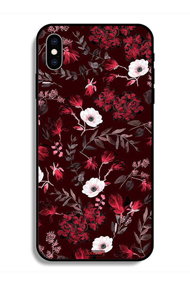 جراب واقٍ لهاتف Apple iPhone X زهور صغيرة وأوراق استوائية