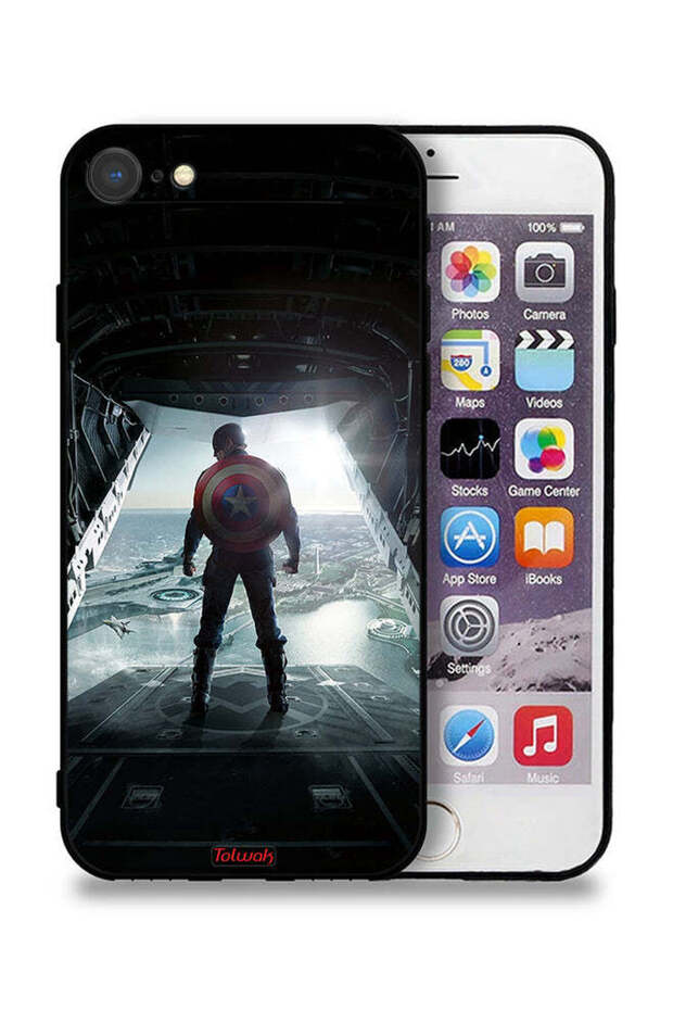 جراب حماية لهاتف Apple iPhone 7 بتصميم صورة كابتن أمريكا