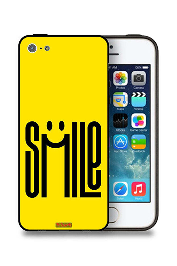 غطاء حماية لجهاز Apple iPhone 5/5s/SE برسومات ابتسامة