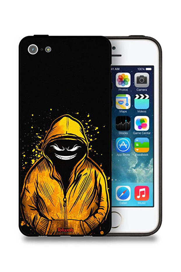 غطاء حماية لجهاز Apple iPhone 5/5s/SE برسومات Marshmallow Boy Art