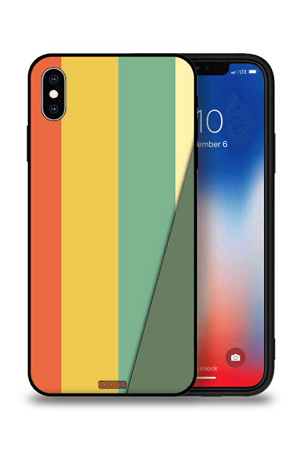 Apple iPhone XS Protective Case Simple Pattern - 1