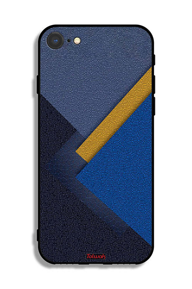 جراب حماية جلدي بتصميم مثلثات لهاتف Apple iPhone 7 - 2